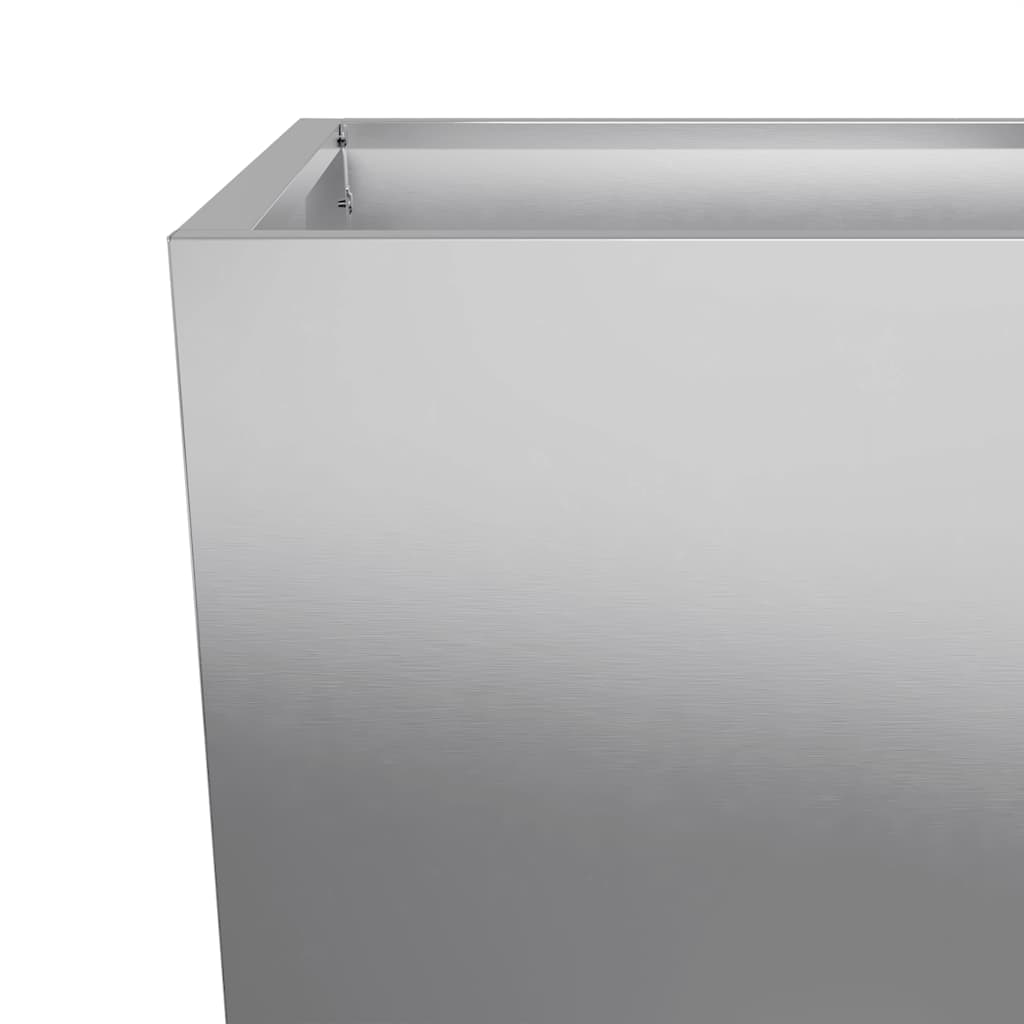 vidaXL Garden Planter 35x35x75 cm Galvanised Steel
