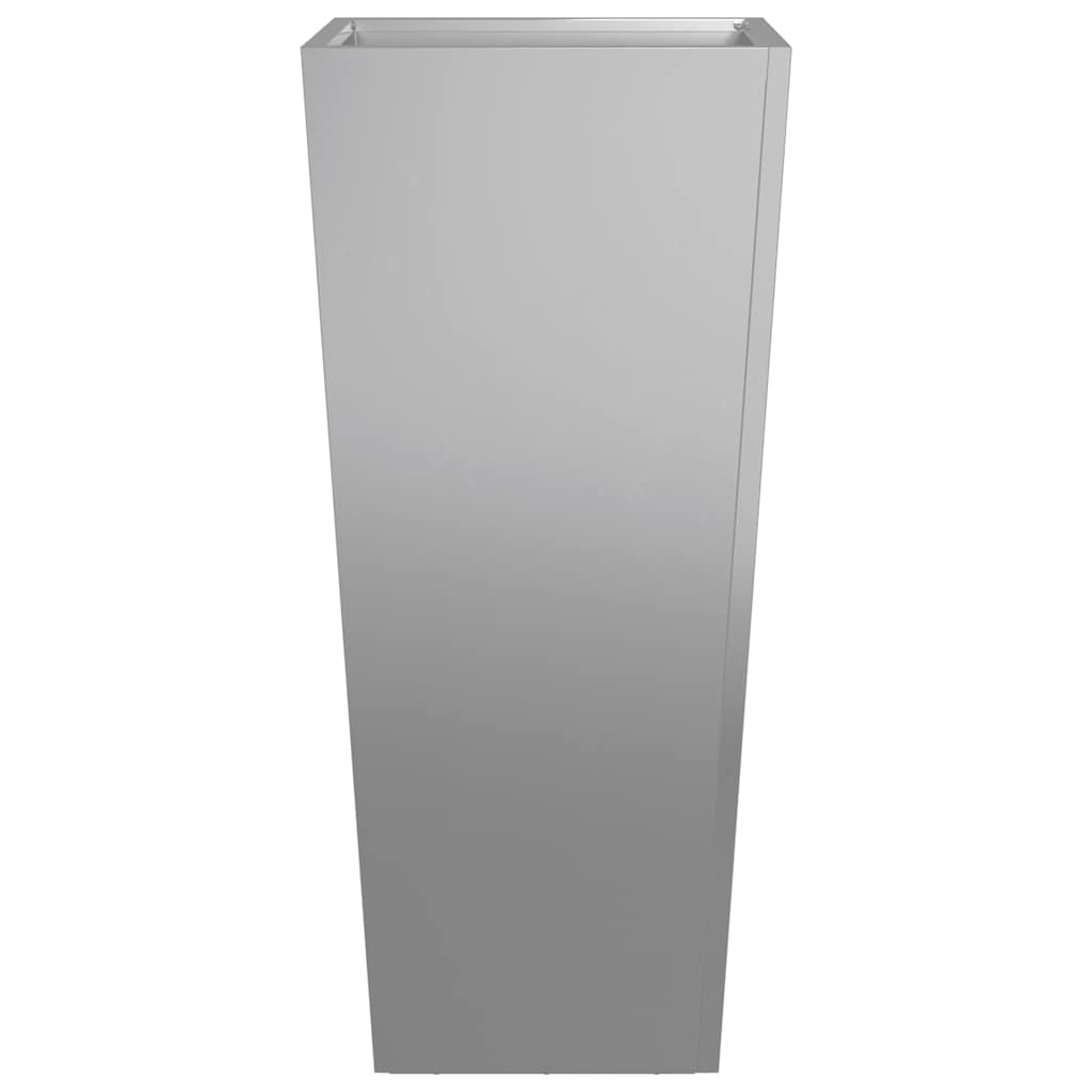 vidaXL Garden Planters 2 pcs 35x35x75 cm Galvanised Steel