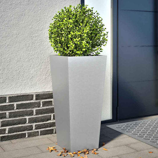vidaXL Garden Planters 2 pcs 35x35x75 cm Galvanised Steel