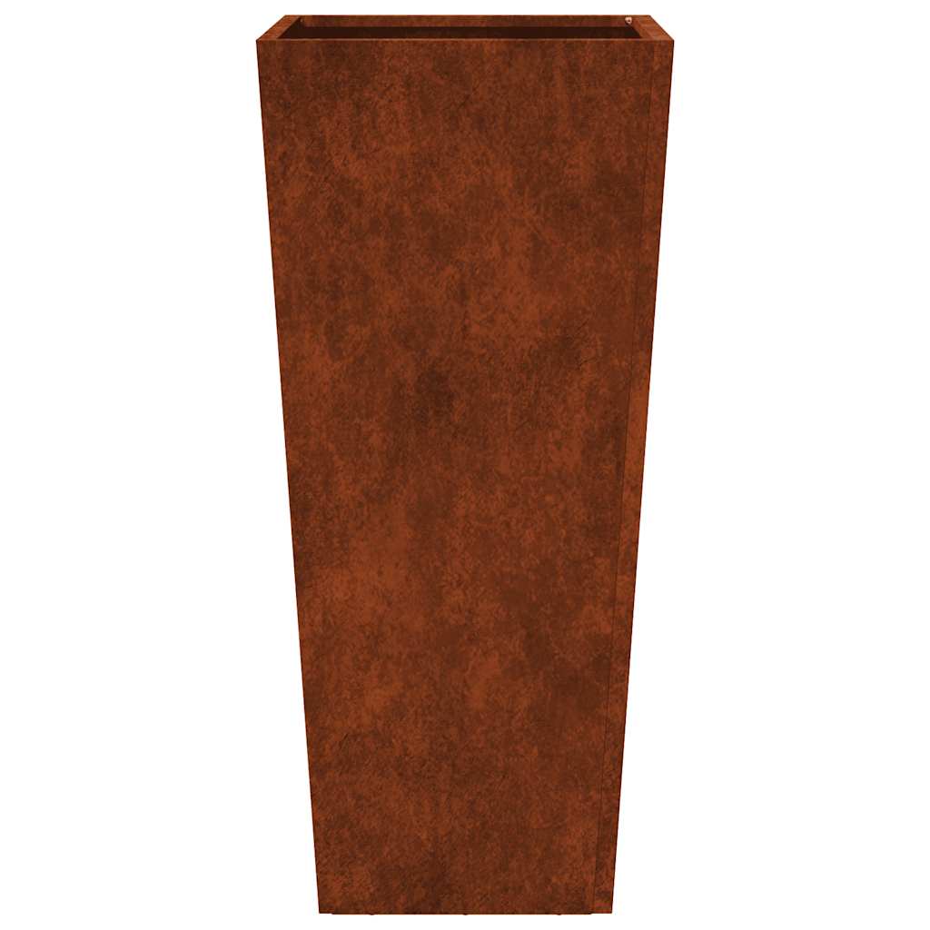 vidaXL Garden Planters 2 pcs 35x35x75 cm Weathering Steel