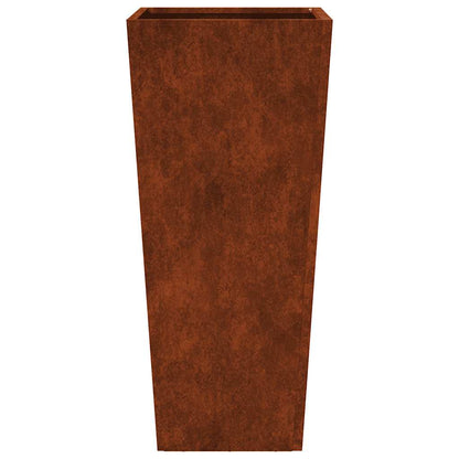 vidaXL Garden Planters 2 pcs 35x35x75 cm Weathering Steel