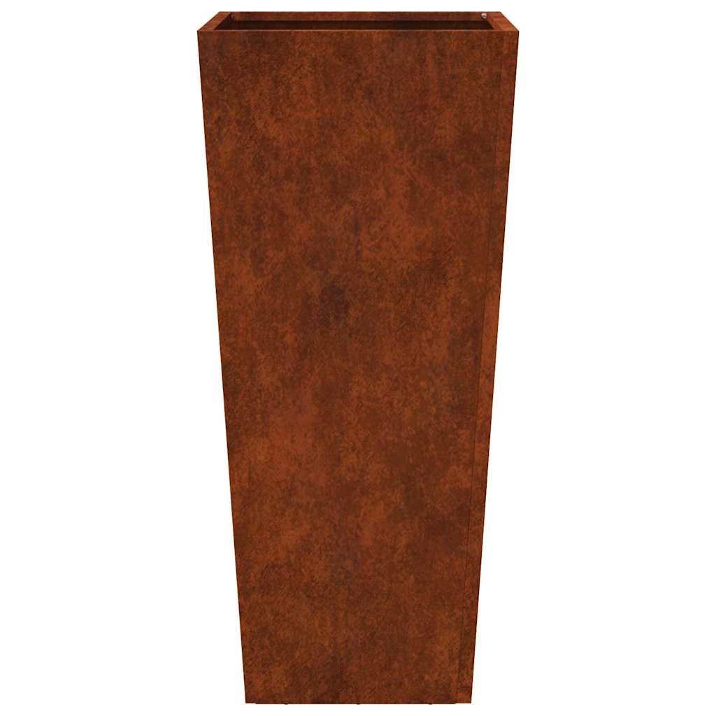 vidaXL Garden Planters 2 pcs 35x35x75 cm Weathering Steel