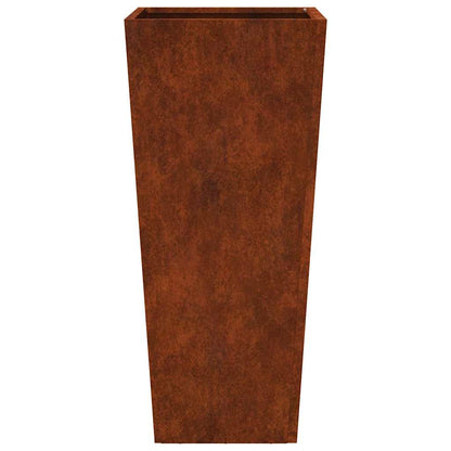 vidaXL Garden Planters 2 pcs 35x35x75 cm Weathering Steel