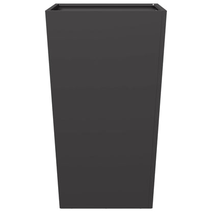 vidaXL Garden Planters Black 2 pcs 45x45x75 cm Steel