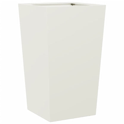 vidaXL Garden Planters 2 pcs White 45x45x75 cm Steel