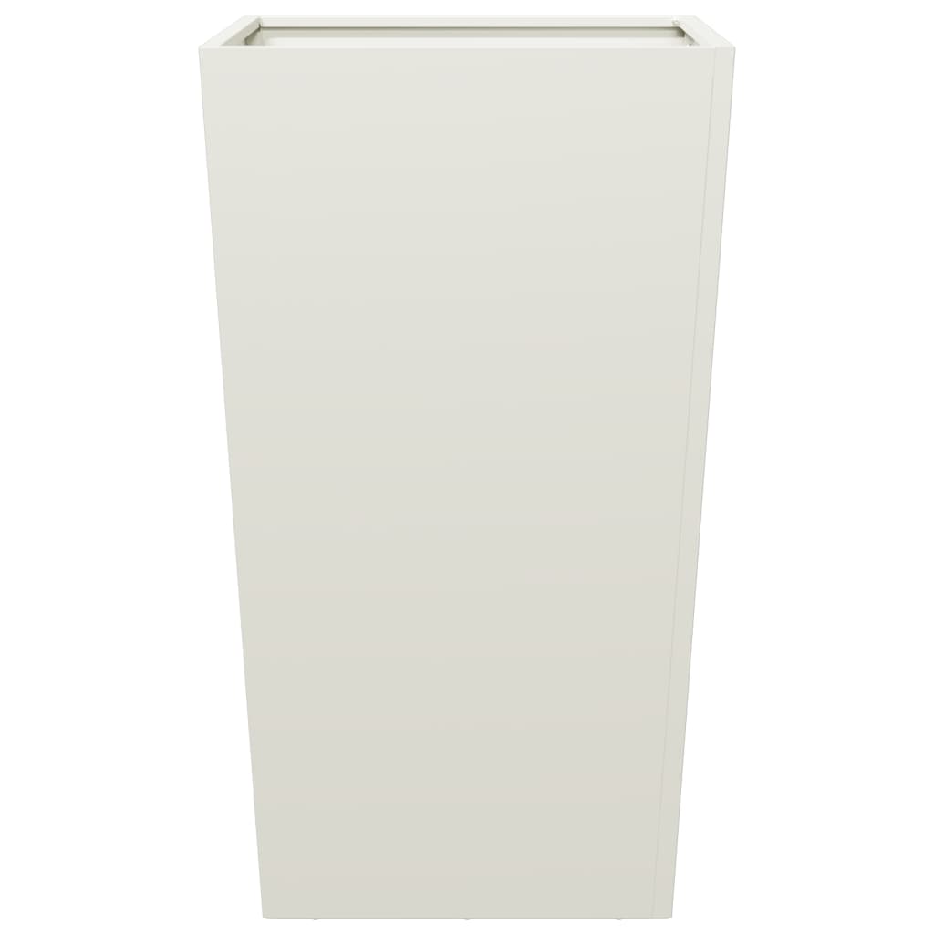 vidaXL Garden Planters 2 pcs White 45x45x75 cm Steel
