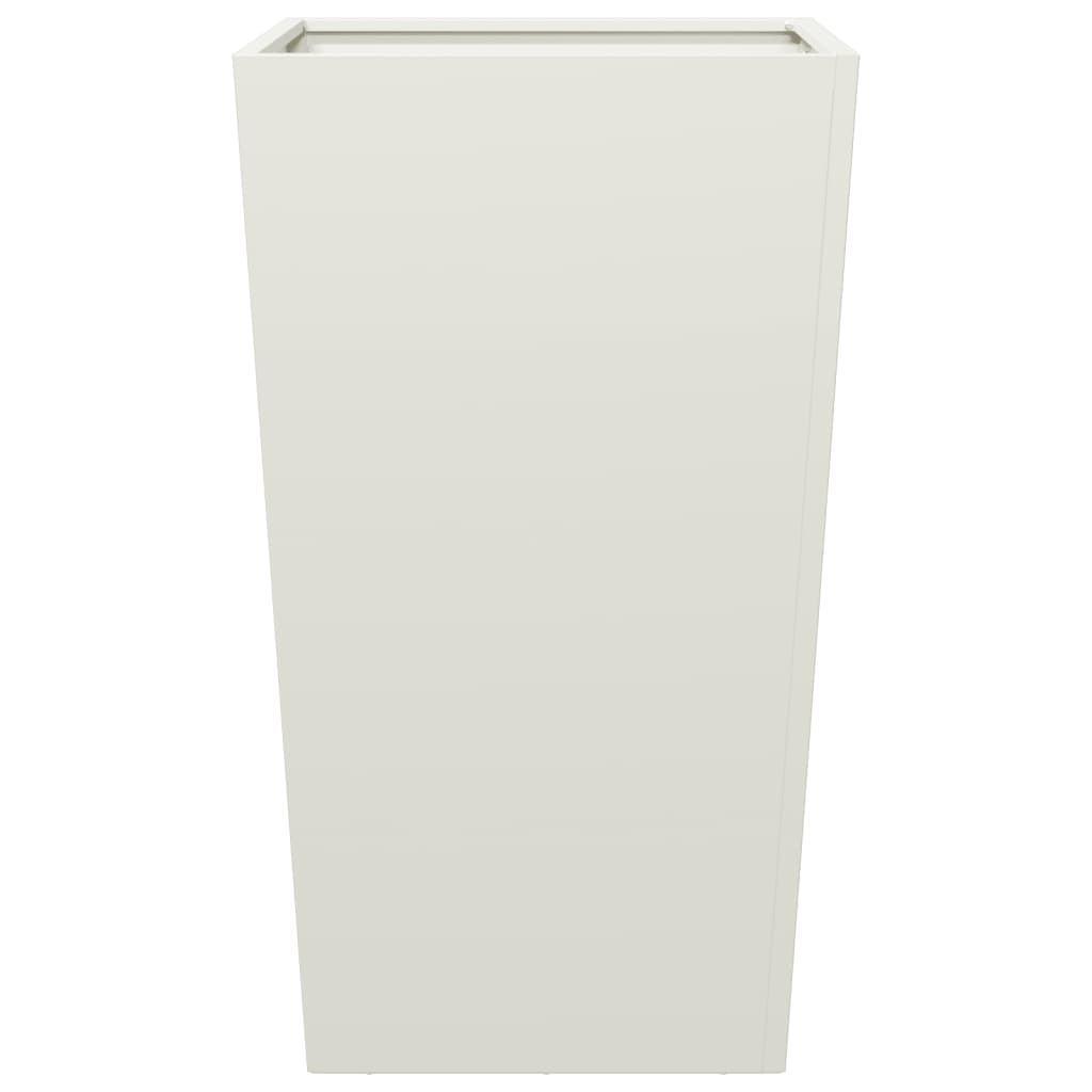 vidaXL Garden Planters 2 pcs White 45x45x75 cm Steel