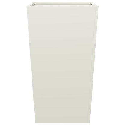 vidaXL Garden Planters 2 pcs White 45x45x75 cm Steel