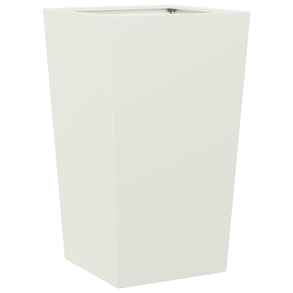 vidaXL Garden Planters 2 pcs White 45x45x75 cm Steel