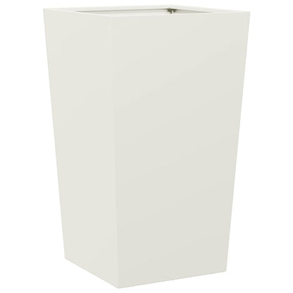vidaXL Garden Planters 2 pcs White 45x45x75 cm Steel