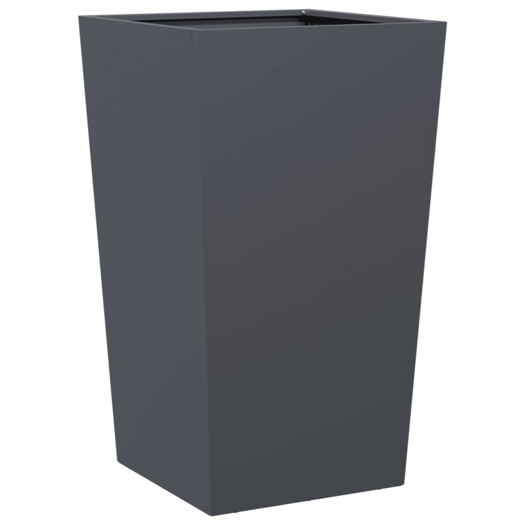 vidaXL Garden Planters 2 pcs Anthracite 45x45x75 cm Steel