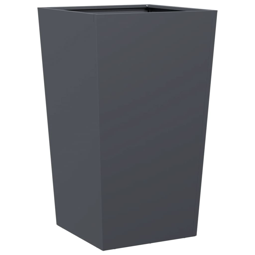 vidaXL Garden Planters 2 pcs Anthracite 45x45x75 cm Steel