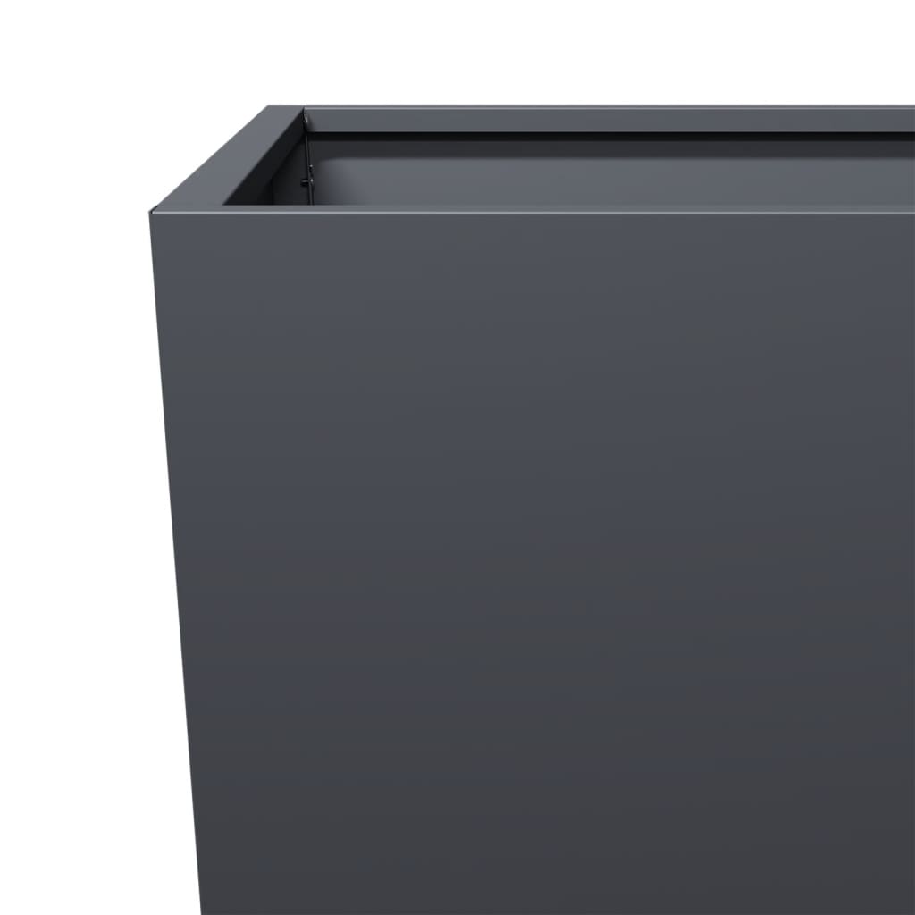 vidaXL Garden Planters 2 pcs Anthracite 45x45x75 cm Steel