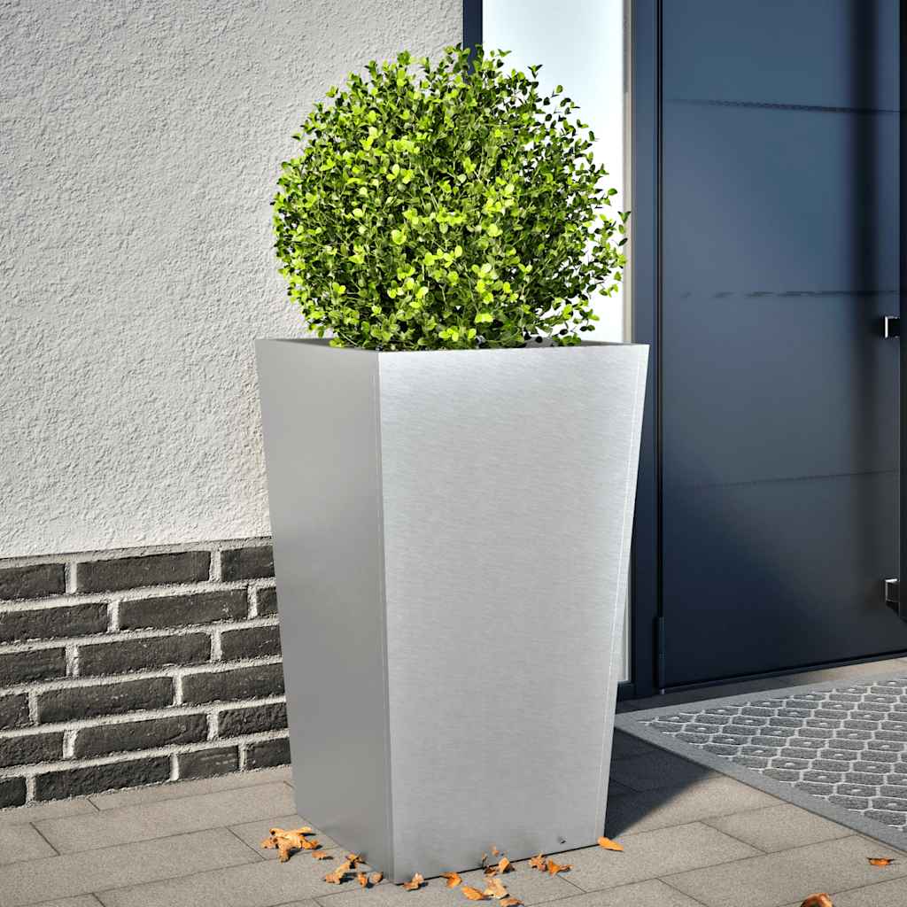vidaXL Garden Planter 45x45x75 cm Galvanised Steel