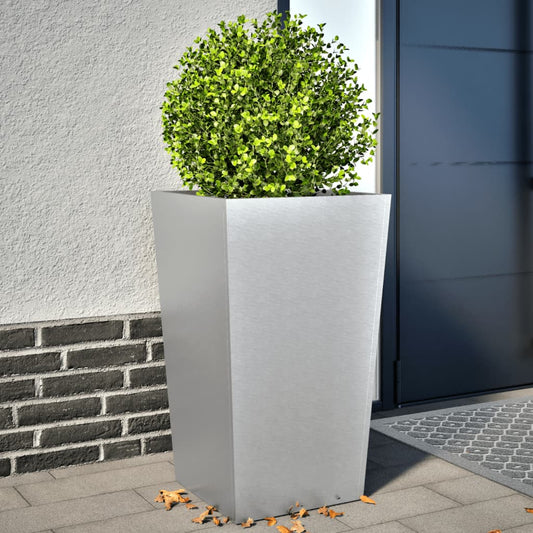 vidaXL Garden Planters 2 pcs 45x45x75 cm Galvanised Steel