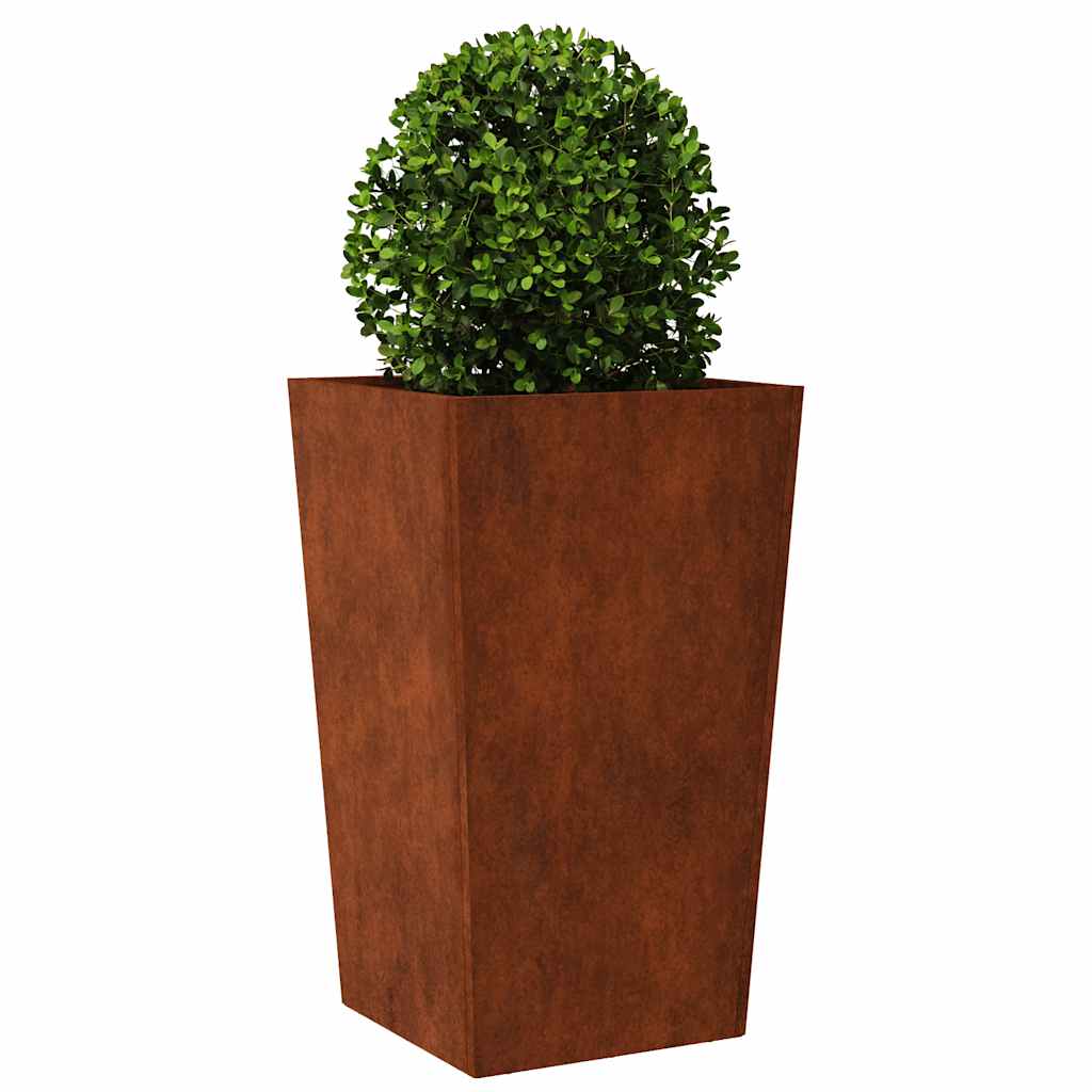 vidaXL Garden Planters 2 pcs 45x45x75 cm Weathering Steel