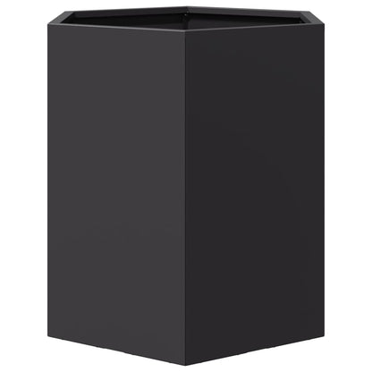 vidaXL Garden Planter 2 pcs Black Hexagon 46x40x45 cm Steel