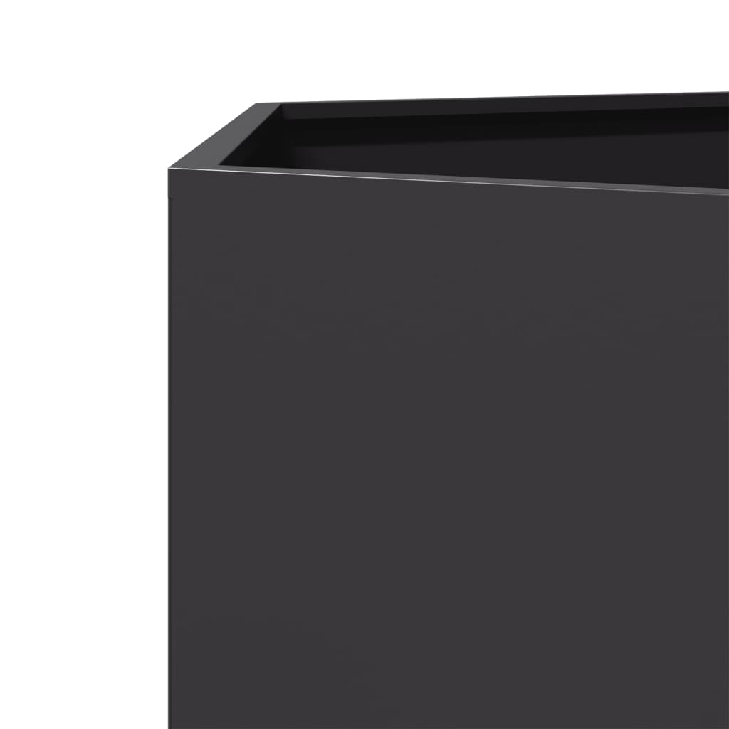 vidaXL Garden Planter 2 pcs Black Hexagon 46x40x45 cm Steel