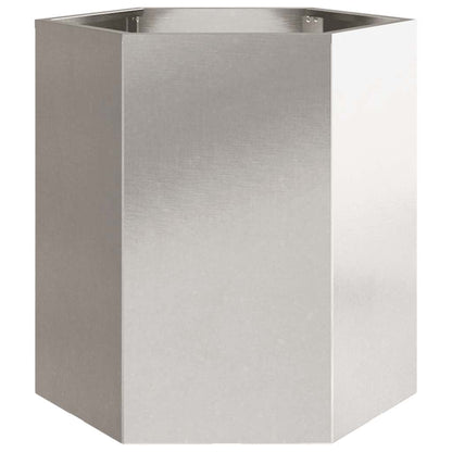 vidaXL Garden Planter Hexagon 46x40x45 cm Stainless Steel