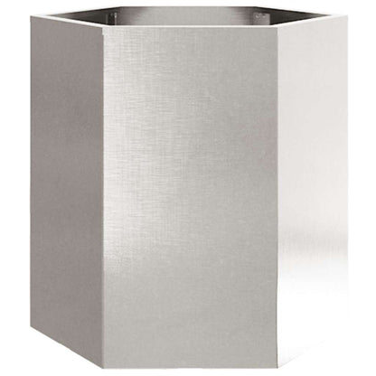 vidaXL Garden Planter Hexagon 46x40x45 cm Stainless Steel