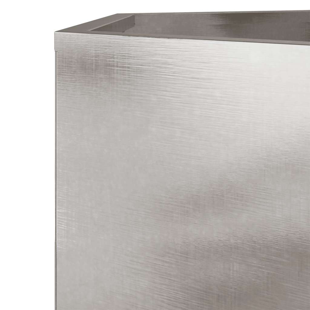 vidaXL Garden Planter 2 pcs Hexagon 46x40x45 cm Stainless Steel