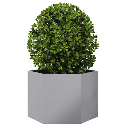 vidaXL Garden Planter Hexagon 69x60x45 cm Galvanized Steel
