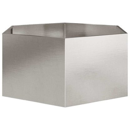 vidaXL Garden Planter Hexagon 104x90x45 cm Stainless Steel