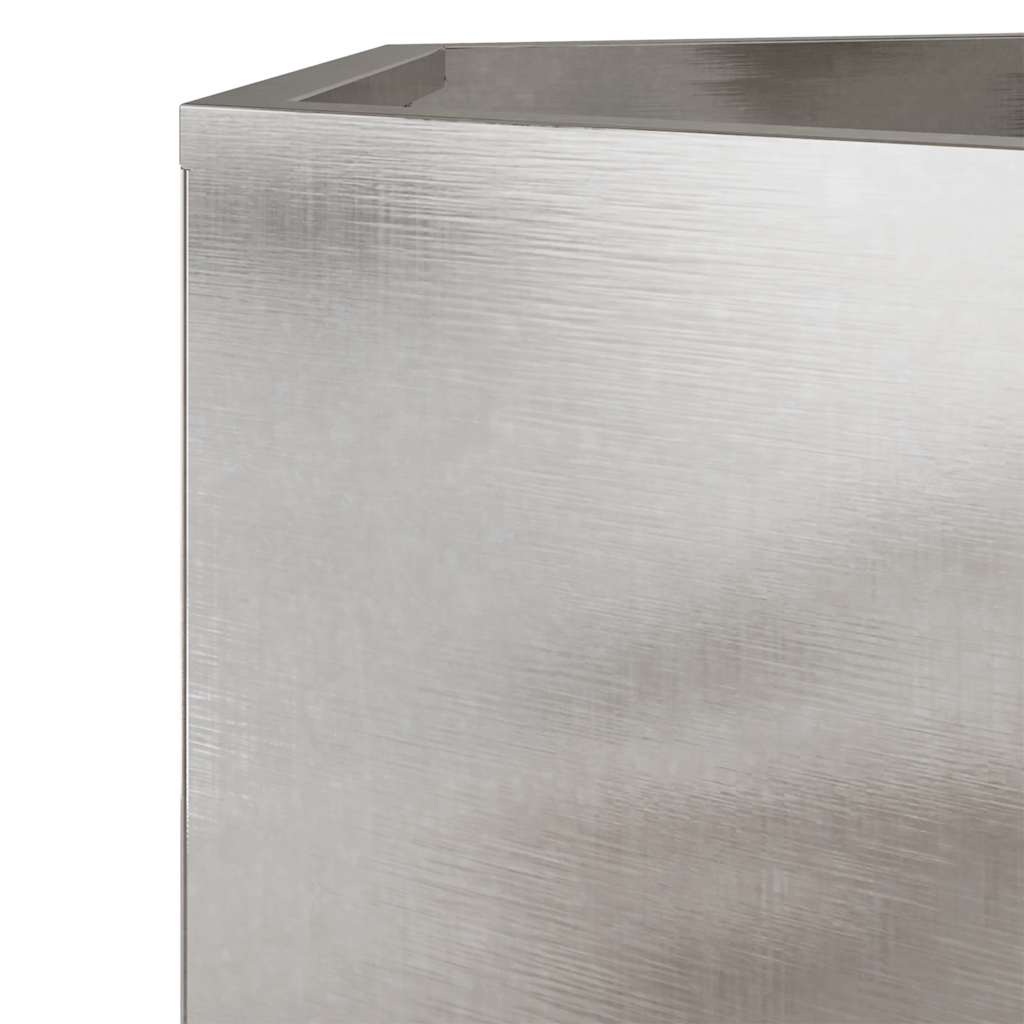 vidaXL Garden Planter Hexagon 104x90x45 cm Stainless Steel