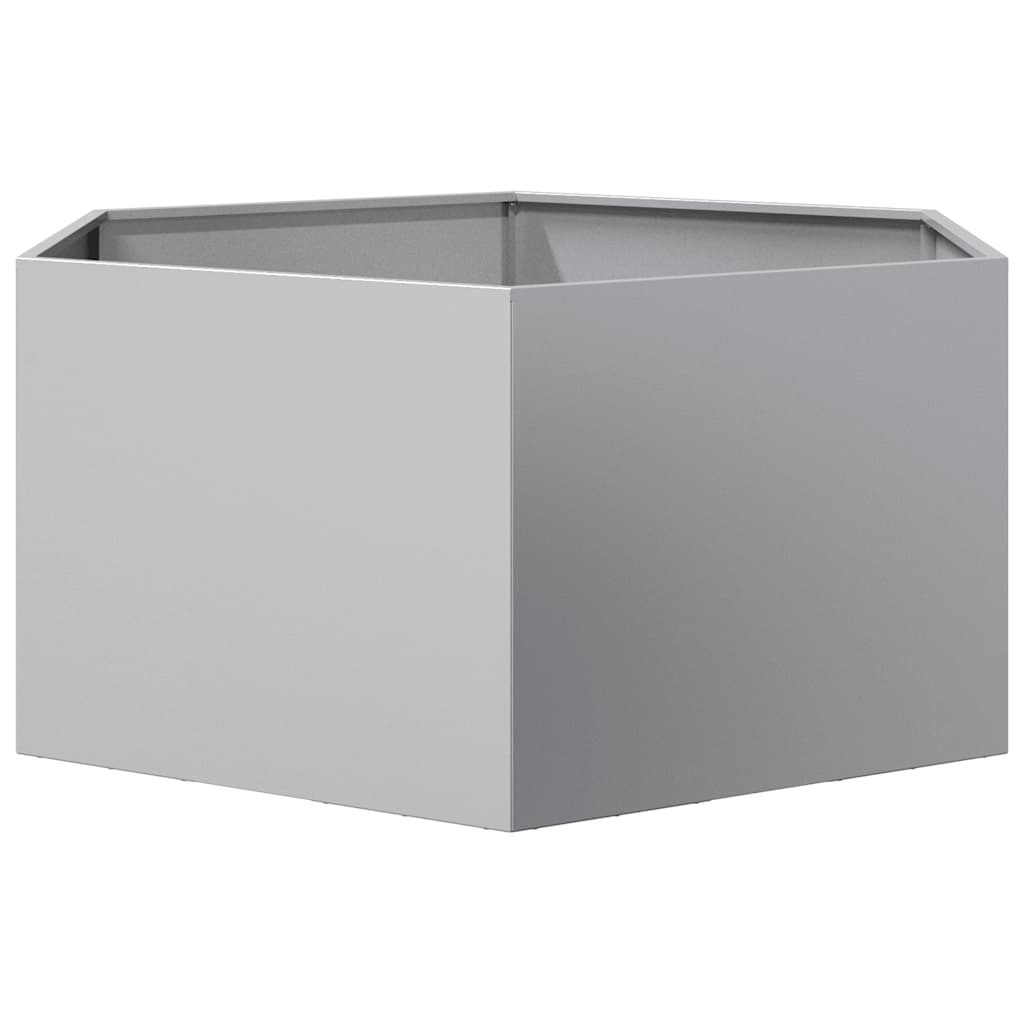 vidaXL Garden Planter Hexagon 104x90x45 cm Galvanized Steel