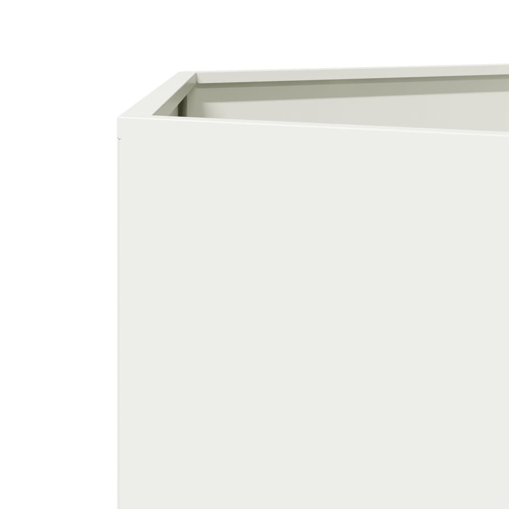 vidaXL Garden Planter White Hexagon 138x120x45 cm Steel