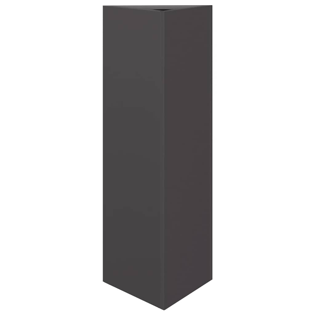 vidaXL Garden Planter Black Triangular 30x26x75 cm Steel