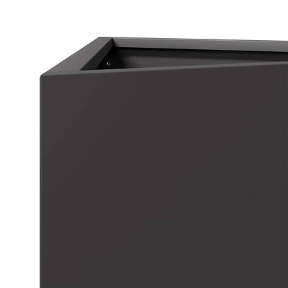 vidaXL Garden Planter Black Triangular 30x26x75 cm Steel