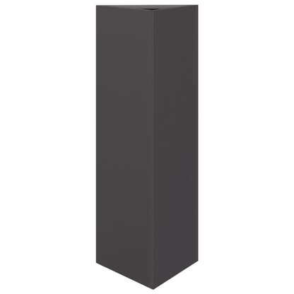 vidaXL Garden Planters 2 pcs Black Triangular 30x26x75 cm Steel