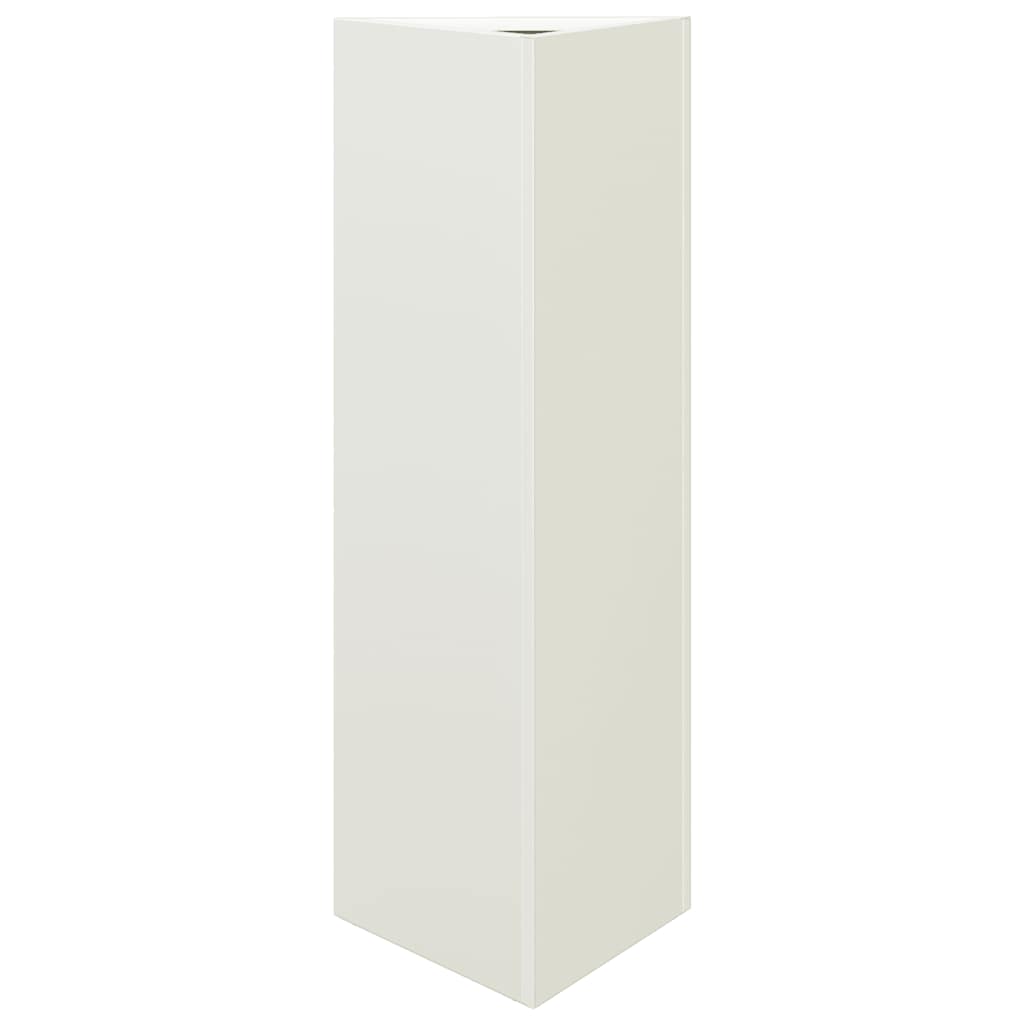 vidaXL Garden Planter White Triangular 30x26x75 cm Steel