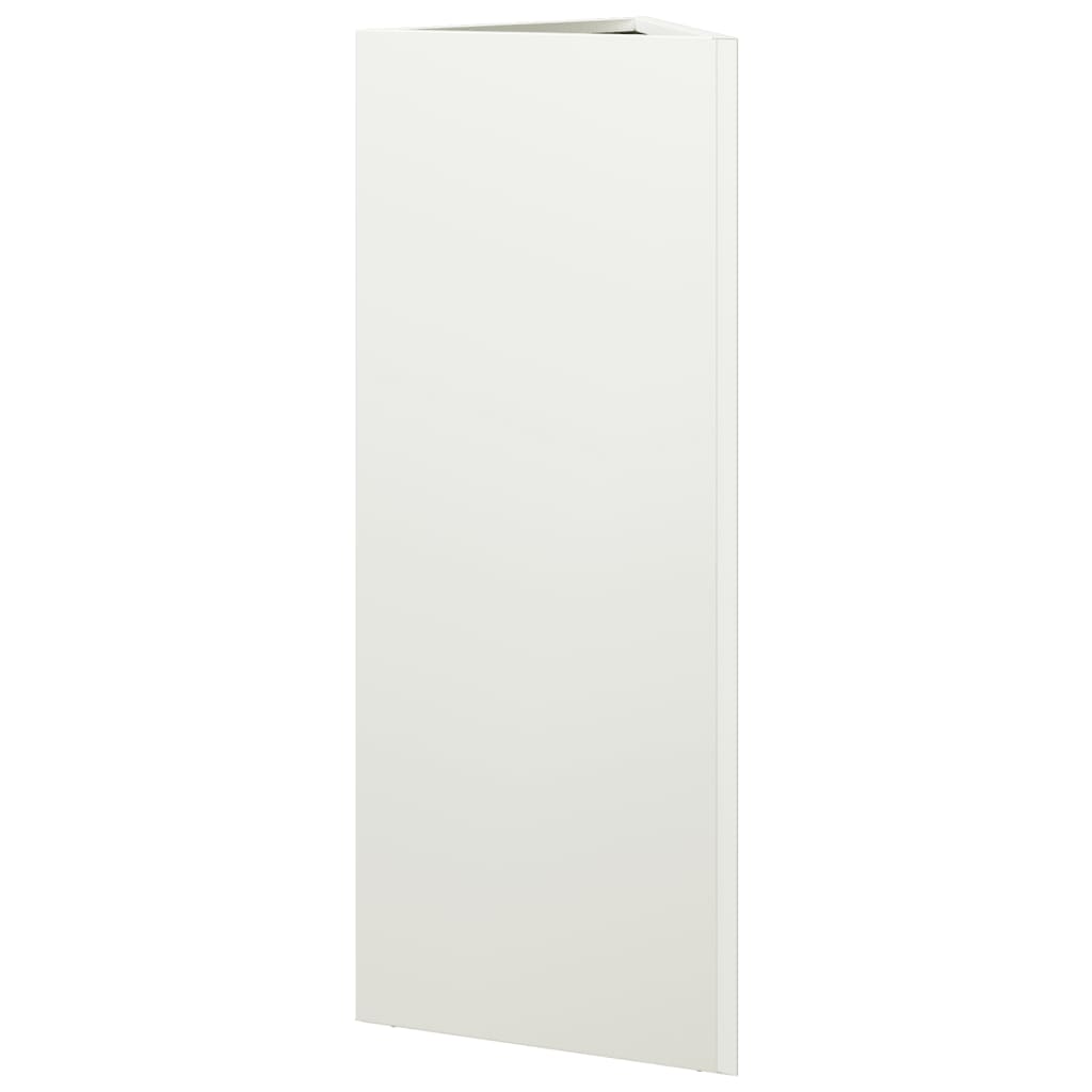 vidaXL Garden Planter White Triangular 30x26x75 cm Steel