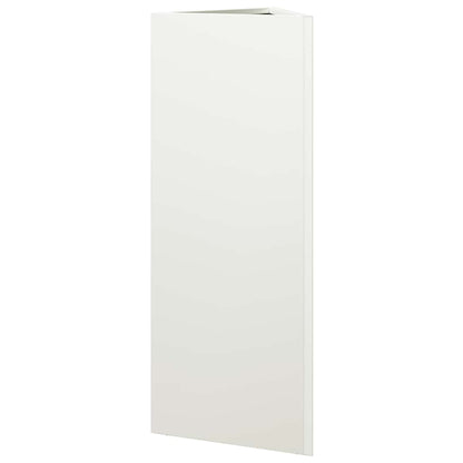 vidaXL Garden Planter White Triangular 30x26x75 cm Steel