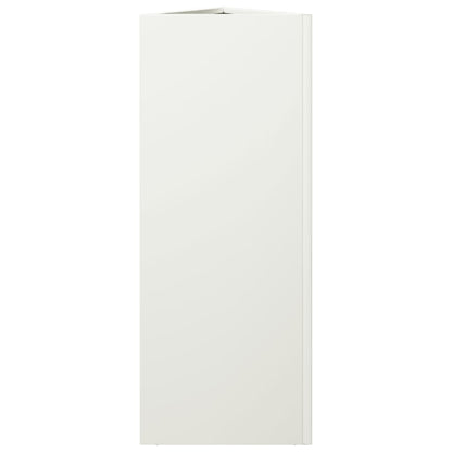 vidaXL Garden Planters 2 pcs White Triangular 30x26x75 cm Steel