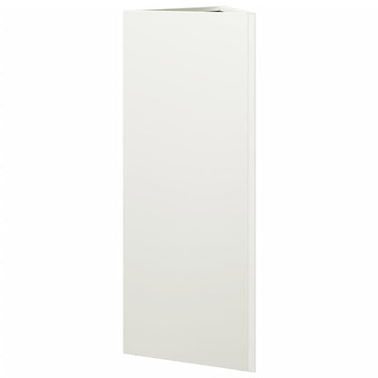 vidaXL Garden Planters 2 pcs White Triangular 30x26x75 cm Steel