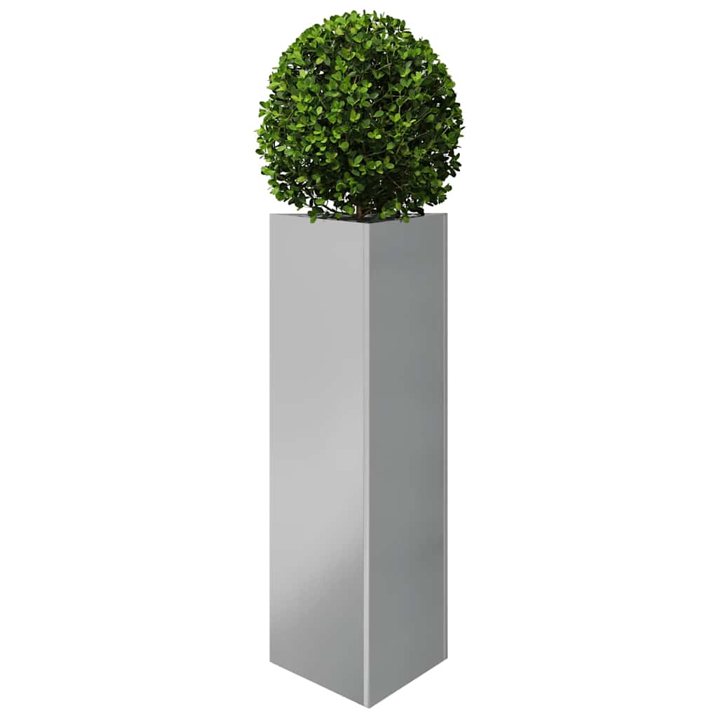 vidaXL Garden Planter Triangular 30x26x75 cm Galvanized Steel