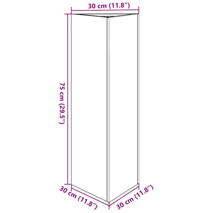 vidaXL Garden Planter Triangular 30x26x75 cm Galvanized Steel