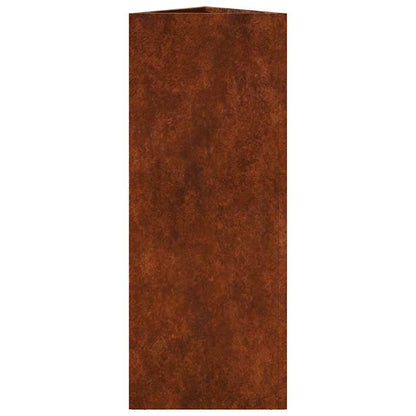 vidaXL Garden Planters 2 pcs Triangular 30x26x75 cm Weathering Steel