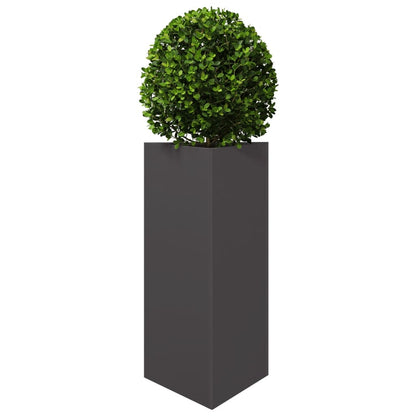 vidaXL Garden Planter Black Triangular 40x34.5x75 cm Steel