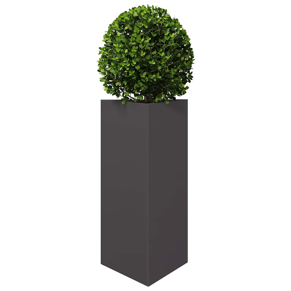 vidaXL Garden Planter Black Triangular 40x34,5x75 cm Steel