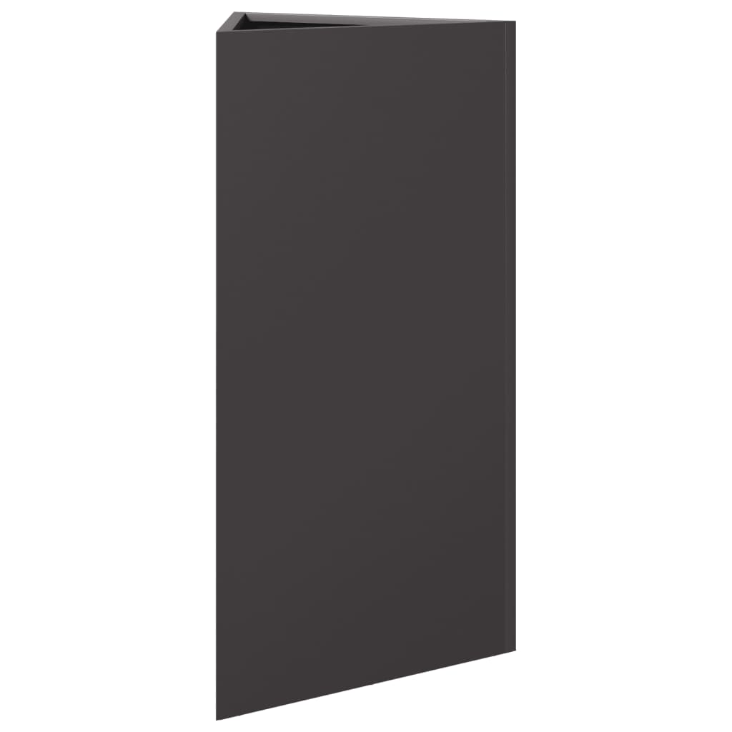 vidaXL Garden Planter Black Triangular 40x34.5x75 cm Steel