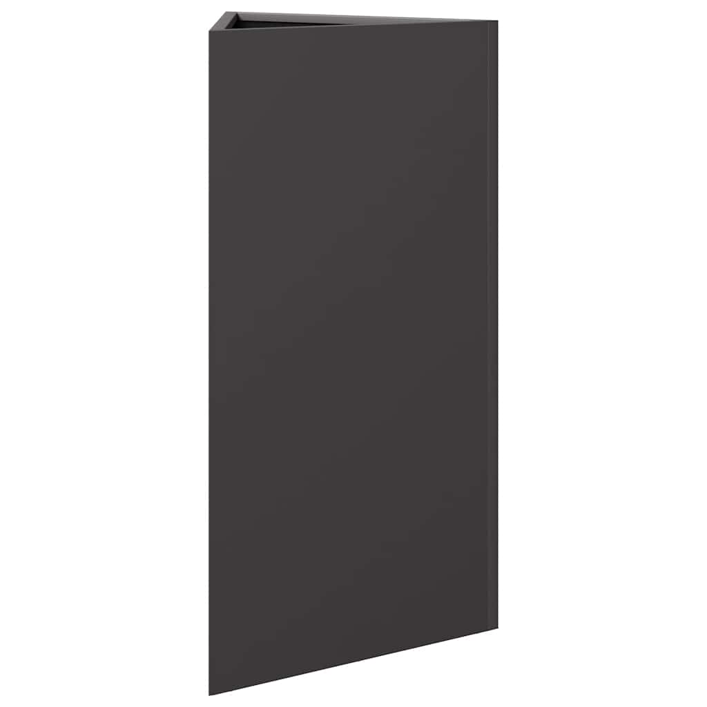 vidaXL Garden Planter Black Triangular 40x34,5x75 cm Steel