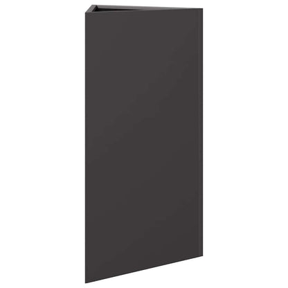 vidaXL Garden Planter Black Triangular 40x34,5x75 cm Steel