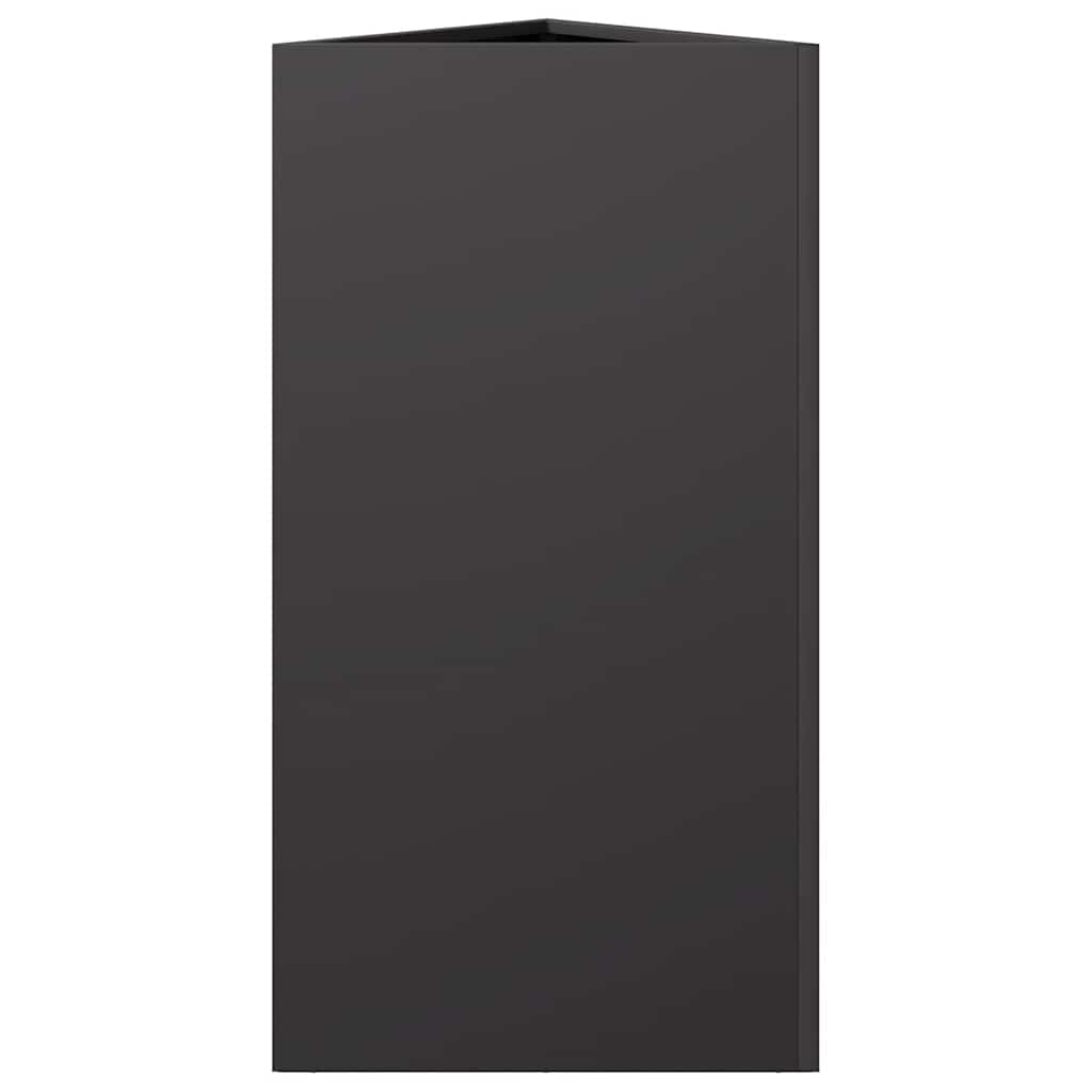 vidaXL Garden Planter Black Triangular 40x34,5x75 cm Steel