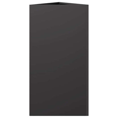vidaXL Garden Planter Black Triangular 40x34,5x75 cm Steel