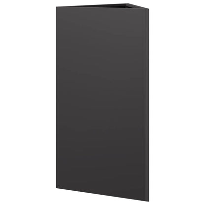 vidaXL Garden Planter Black Triangular 40x34.5x75 cm Steel
