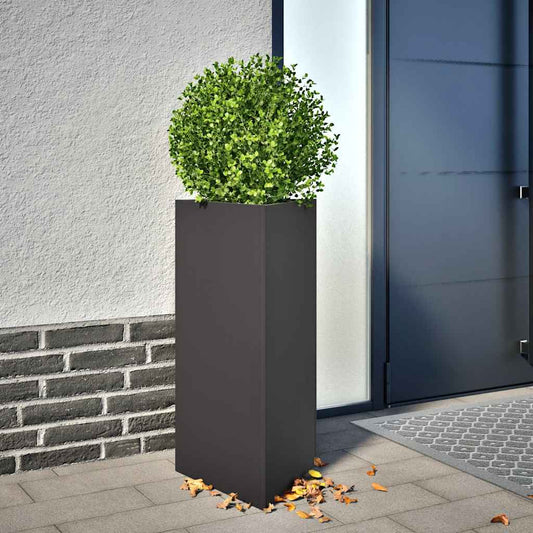 vidaXL Garden Planter Black Triangular 40x34,5x75 cm Steel